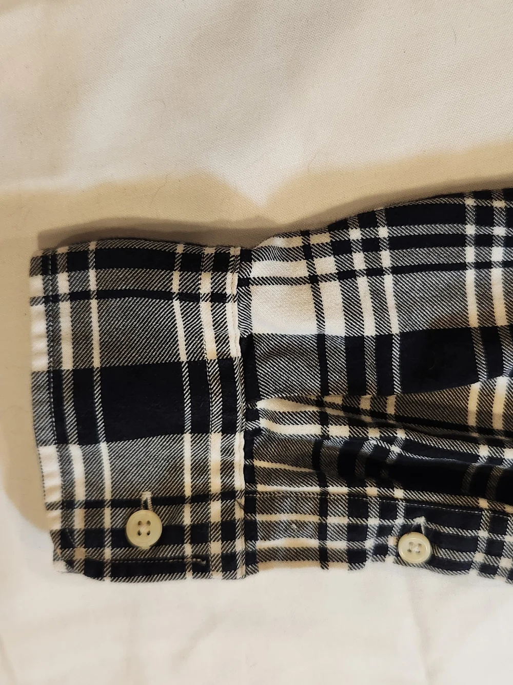 Polo Ralph Lauren Men's Custom Fit Plaid Button Shirt - Size L Black White Plaid